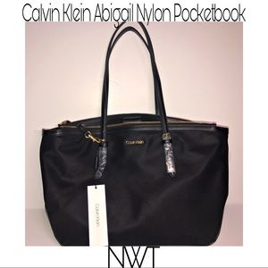 Calvin Klein Black Abigail Nylon Pocketbook